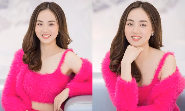 Bà xã NSND Công Lý diện áo lông vũ hồng rực, khoe nhan sắc rạng rỡ ngày đầu năm mới 