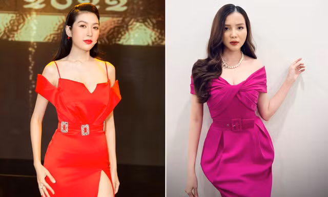 Á hậu Thuý Vân diện váy cắt xẻ nóng bỏng, Hoa khôi Thuý Vi khoe khéo vòng một sexy