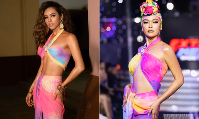 Mặc lại váy cut-out nóng bỏng của Mâu Thủy, Á hậu Hoàng My sexy nổi bật