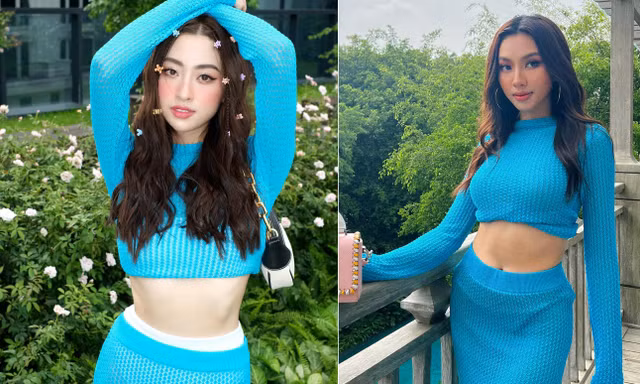 Cùng diện một kiểu áo crop-top, Thuỳ Tiên - Lương Thuỳ Linh khoe trọn cơ bụng nóng bỏng