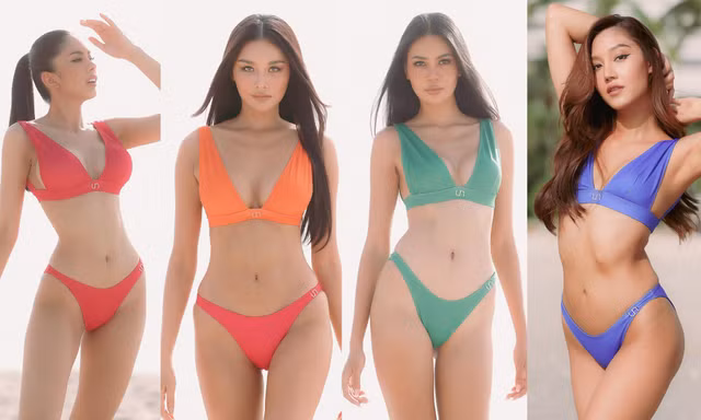 Thí sinh Hoa hậu Hoàn vũ Thái Lan 2022 khoe dáng nóng bỏng trong phần thi áo tắm trên biển