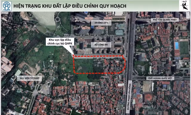 Vị trí khu đất lập điều chỉnh quy hoạch.