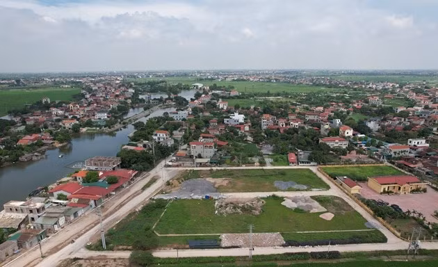 Một ô đất đấu giá tại huyện Phú Xuyên.