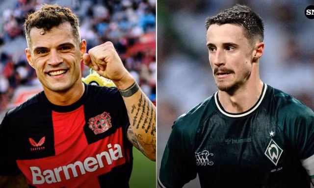 Granit Xhaka và Marco Friedl.