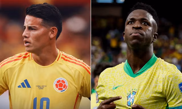 James Rodriguez và Vinicius Junior.