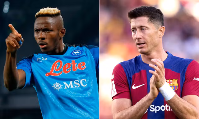 Cuộc đối đầu đáng chú ý giữa Osimhen và Lewandowski