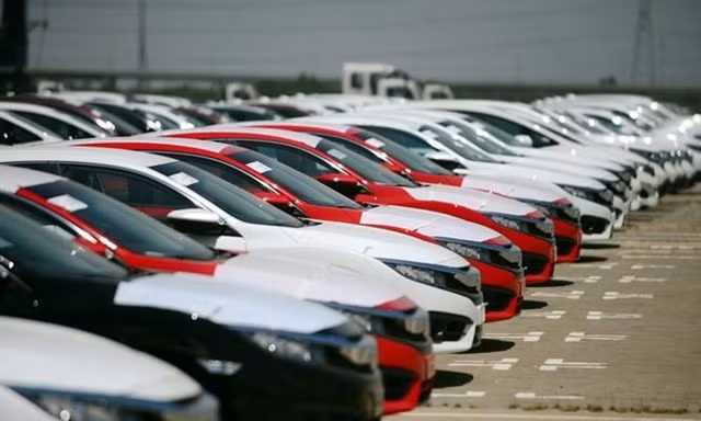 Sau Honda có thêm hàng trăm xe cập cảng để chờ thông quan. Ảnh: Zing 