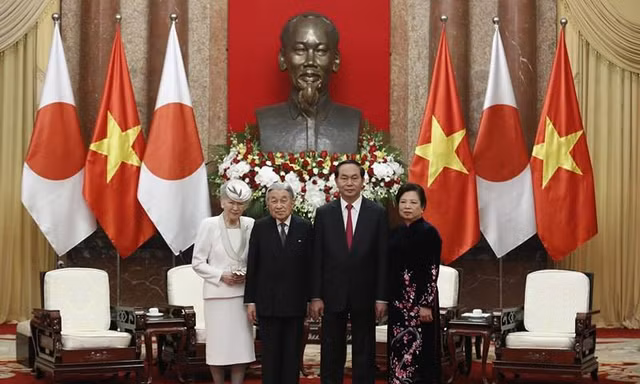 Nhà vua và Hoàng hậu Nhật Bản hội kiến Chủ tịch nước Trần Đại Quang