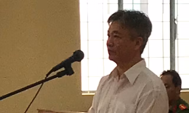 Bị cáo Ngô Trường Sơn tại phiên toà.