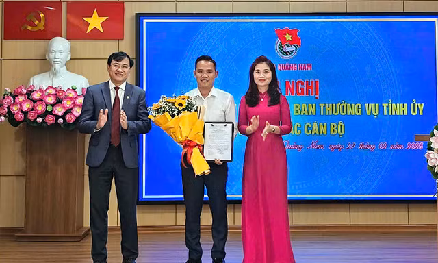 Công bố quyết định về công tác cán bộ tại Tỉnh Đoàn Quảng Nam