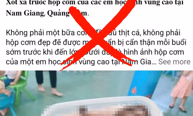 Xác minh, xử lý người đăng thông tin sai sự thật vụ 'hộp cơm thịt chuột' của học sinh Quảng Nam