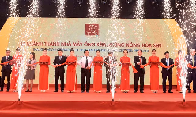 Nhà máy ống nhúng kẽm nóng của Hoa Sen được đầu tư hơn 500 tỷ đồng tại khu công nghiệp Phú Mỹ I, tỉnh Bà Rịa-Vũng Tàu