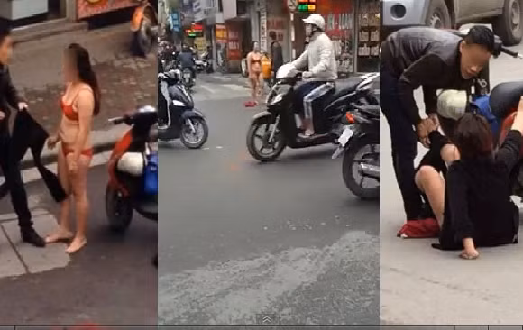 10 video ‘hot’: Giận bạn trai, cô gái cởi phăng đồ giữa phố