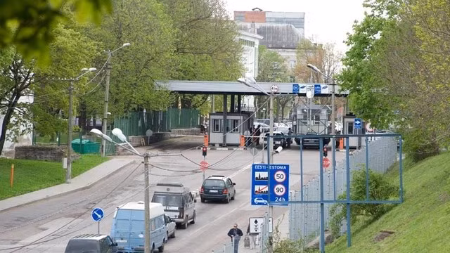 Một chốt kiểm soát tại biên giới Nga-Estonia (Ảnh: err.ee).
