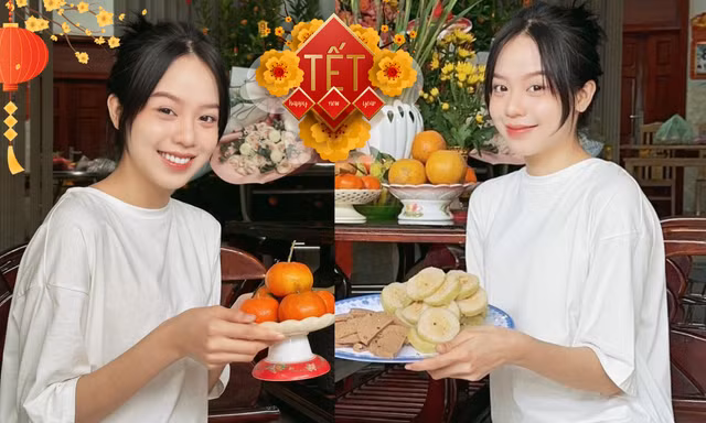 Hoa hậu Thanh Thủy đón Tết ở quê nhà: Ăn mặc đơn giản, trang điểm nhẹ nhàng dễ thương