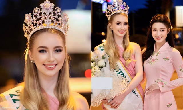 Á hậu Phương Nhi rạng ngời bên đương kim Miss International, "gấp đôi visual" là đây!