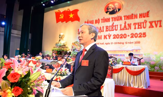 Ông Lê Trường Lưu - UVTW Đảng, Bí thư Tỉnh ủy khóa XV, tái đắc cử Bí thư Tỉnh ủy TT-Huế khóa XVI.
