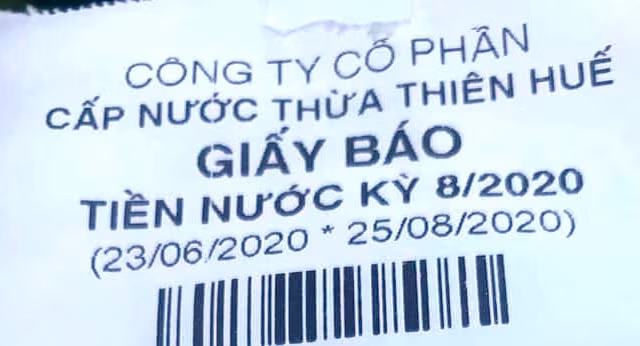 ‘Choáng váng’ giấy báo tiền nước hơn 42 triệu đồng của 1 hộ gia đình