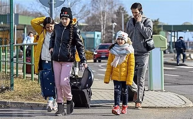 Một điểm tiếp nhận người Việt từ Ukraine sang Romania. Ảnh: Đại sứ quán Việt Nam tại Romania 