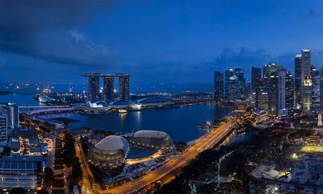 Vịnh Marina, Singapore nhìn từ xa