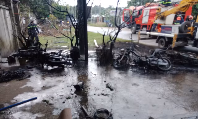 Hiện trường vụ nổ.