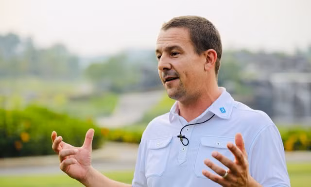 Ông Evans Mahoney- Giám đốc CLB golf BRG Kings Island Golf Resort. Ảnh: HỒNG VĨNH