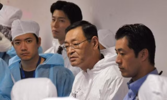 Ông Masao Yoshida, cựu Giám đốc Nhà máy Điện hạt nhân Fukushima Daichi (thuộc Công ty Điện lực Tokyo - TEPCO) tại Okuma, phía bắc Nhật Bản hôm 12/11/2011. Ảnh: AFP