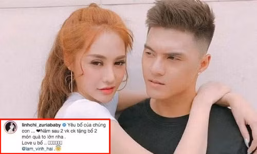 Linh Chi úp mở “hai món quà” tặng Lâm Vinh Hải, netizen đồn đoán “đang mang thai đôi“?