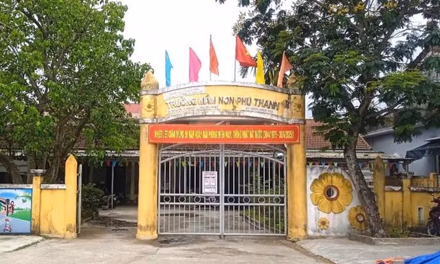 Trường Mầm non Phú Thanh - nơi bà Thúy công tác.