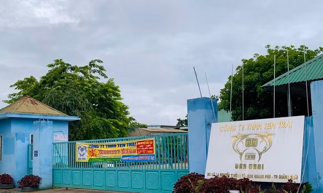 Công ty TNHH Ten Trai (KCN Quảng Phú, TP Quảng Ngãi) nơi vừa phát hiện 14 ca mắc COVID-19.