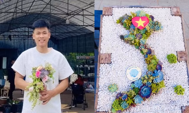 Khởi nghiệp về hoa Sen đá khi đang ngồi trên ghế nhà trường của nam sinh quê Vĩnh Phúc