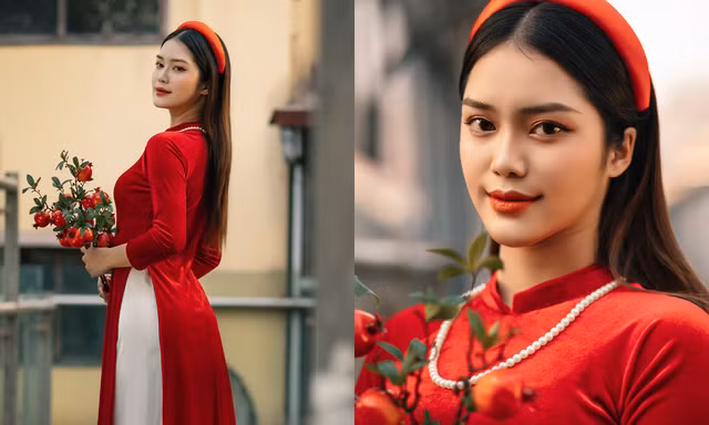 Nữ sinh Tài chính diện áo dài truyền thống khoe sắc Xuân