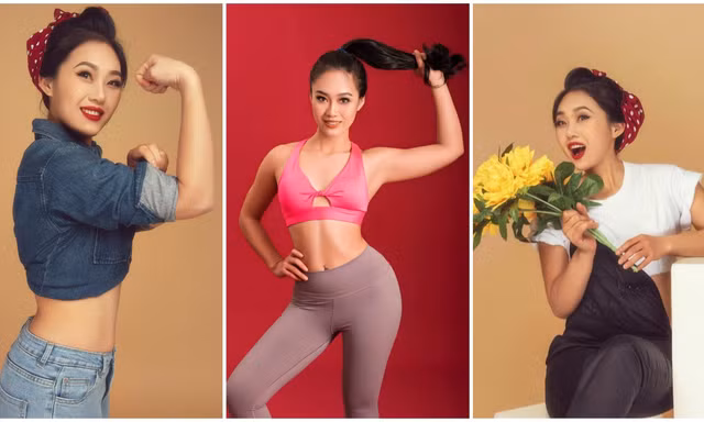 Nữ huấn luyện viên xinh đẹp gợi ý sống khỏe qua mùa dịch