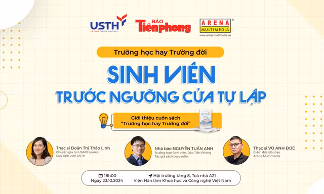 Trường Đại học Khoa học và Công nghệ Hà Nội (USTH) và Báo Tiền Phong tổ chức toạ đàm hướng nghiệp cho sinh viên