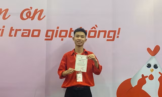 Nam sinh Nghệ An khẳng định Đội máu là dấu mốc quan trọng trong cuộc đời