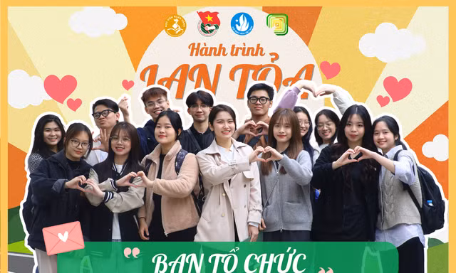 'Hành trình lan tỏa' - Hoạt động hưởng ứng Tháng Thanh niên của sinh viên Học viện Ngân hàng