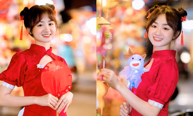 Cô nàng 20 tuổi như được trở về tuổi thơ nhờ bộ ảnh Tết Trung Thu rực rỡ