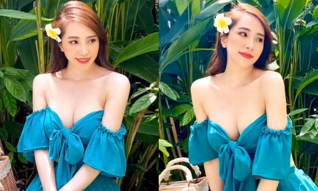 Quỳnh Nga diện trang phục trễ nải nóng bỏng