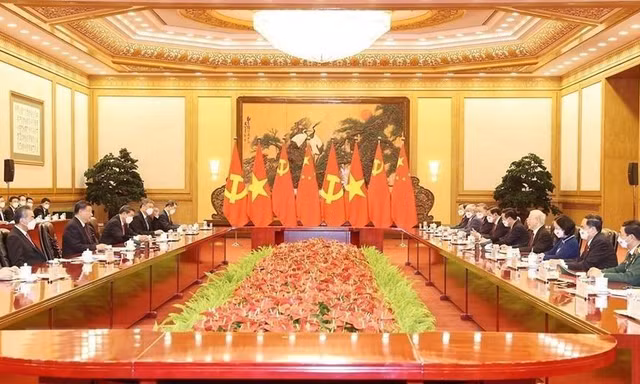 Tổng Bí thư Nguyễn Phú Trọng hội đàm với Tổng Bí thư, Chủ tịch Trung Quốc
