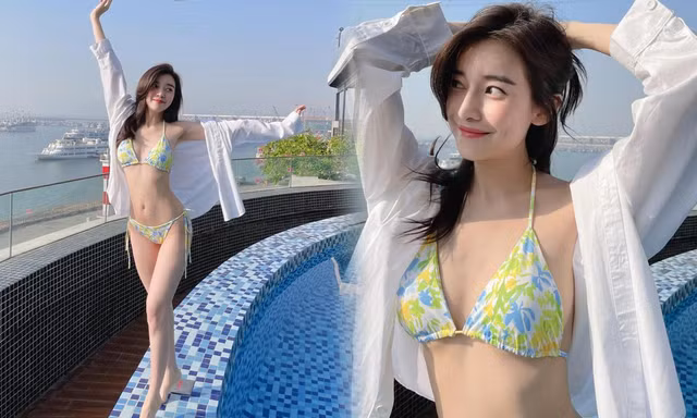 'Thiếu úy Hạ Lam' Cao Thái Hà chăm diện bikini khoe dáng nóng bỏng