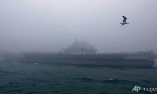 Tàu sân bay Sơn Đông của Trung Quốc. (Ảnh: AP)