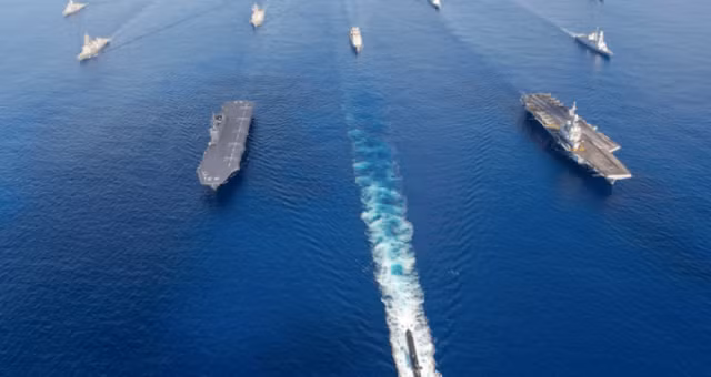 Các tàu hải quân Úc, Nhật và Mỹ tham gia đợt tập trận La Perouse 2019. (Ảnh: Naval News)
