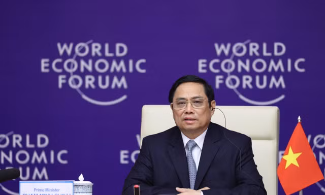 Thủ tướng Phạm Minh Chính chủ trì đối thoại. (Ảnh: TTXVN)