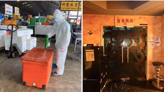 Chợ cá Jurong và cơ sở giải trí Level 9 liên quan đến những chùm ca mắc COVID-19 gần đây ở Singapore. (Ảnh: CNA)