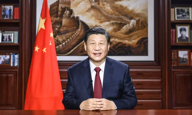 Ông Tập trong bài phát biểu trước năm mới. (Ảnh: Xinhua)