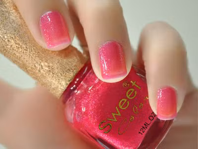 Nail hồng ngọt ngào cho ngày 8-3
