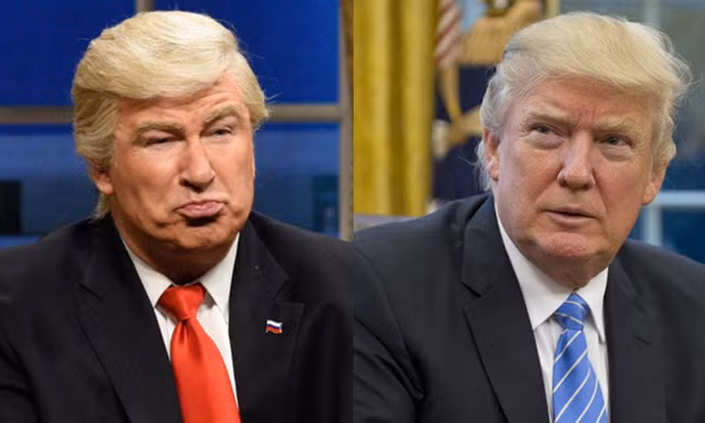 Diễn viên Alec Balwin (trái) và Tổng thống Mỹ Donald Trump.