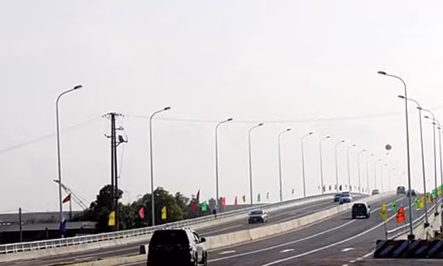 Một góc thuộc dự án cơ sở hạ tầng đô thị Bắc Thăng Long - Vân Trì.