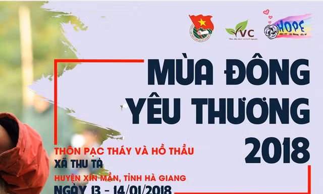 CLB tình nguyện Hope Hà Nội đang kêu gọi mọi người ủng hộ người dân, trẻ em ở xã Thu Tà, Xín Mần, Hà Giang để có một mùa đông không lạnh.