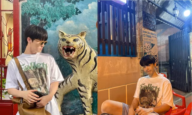 Ahn Jae Hyun đi ăn bánh xèo ven đường, hớp hồn fan với phong cách chuẩn "con rể Việt"